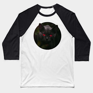 black cat Baseball T-Shirt